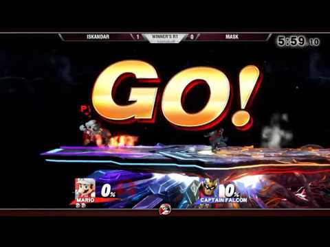 Smash 4 Versus Weekly 12/17/15 - Winners R1 - Iskandar (Falcon/Mario) vs Mask (C.Falcon)