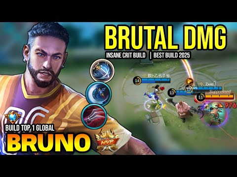 BRUNO BEST BUILD 2025 | BUILD TOP 1 GLOBAL BRUNO GAMEPLAY | MOBILE LEGENDS✓