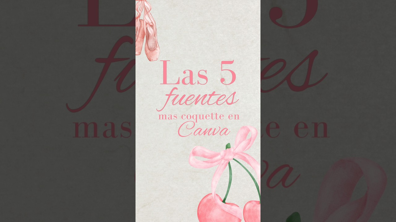 5 Tipos de tipografías coquette en canva. #viral #fonts #canva