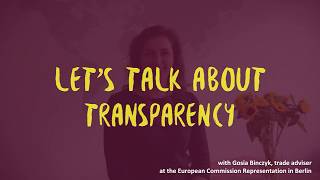 Let’s talk about transparency in trade