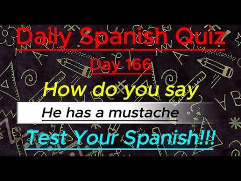 Daily Spanish Quiz!!! Day 166