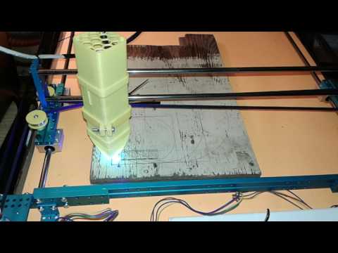 Lightweight CoreXY laser engraver -- circle test