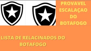 PROVAVEL ESCALAAO DO BOTAFOGO CONTRA O BRUSQUE,,NOTICIAS DO BOTAFOGO,BOTAFOGO