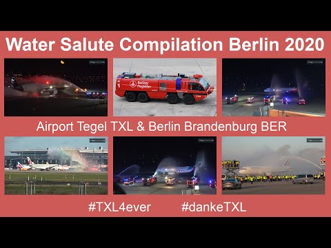 Water Salute Compilation - die besten Wasserfontänen Berlin Tegel TXL / BER 2020