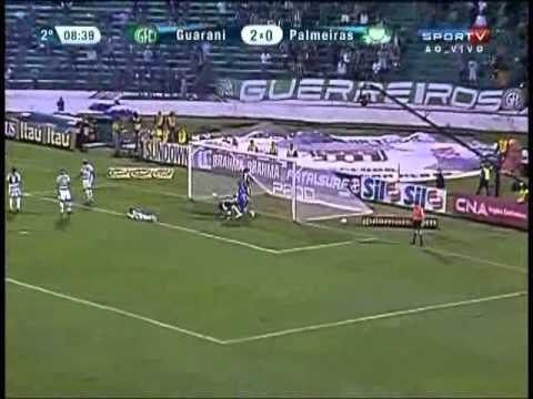 Gols Palmeiras 2x3 Guarani Campeonato paulista 22/04/2012 + confusão final do jogo