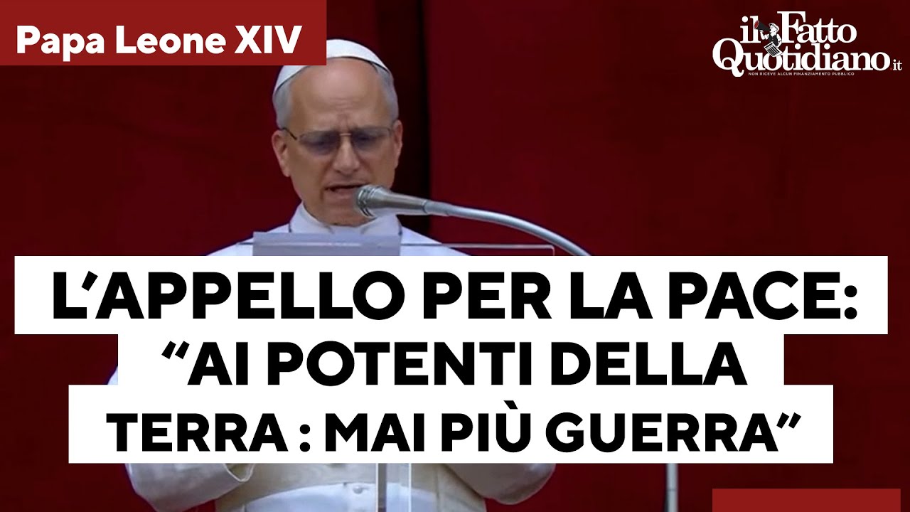 Papa Leone XIV cita Francesco sulla pace: "Mi rivolgo ai potenti della Terra: mai più guerra"