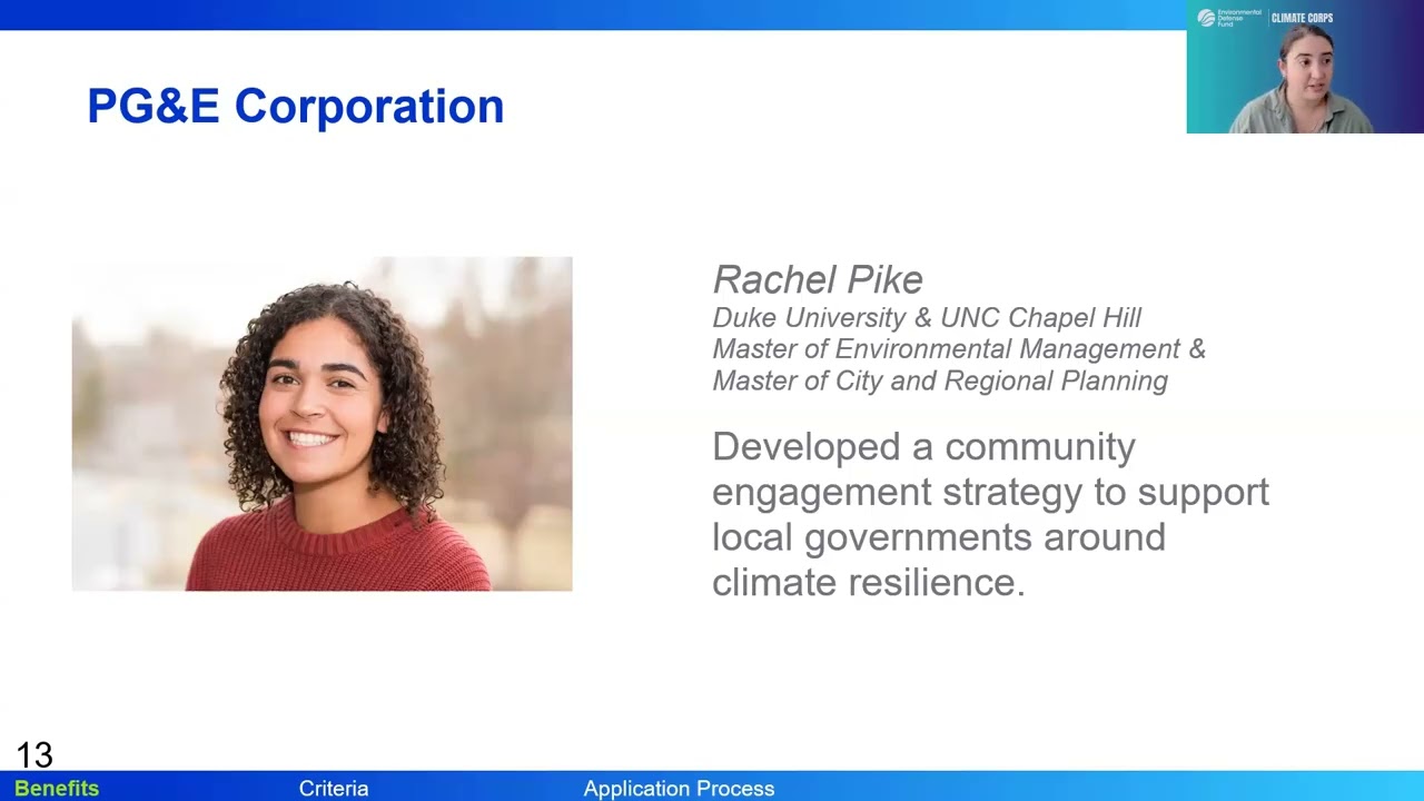 EDF 2026 Climate Corps Fellowship Info Session