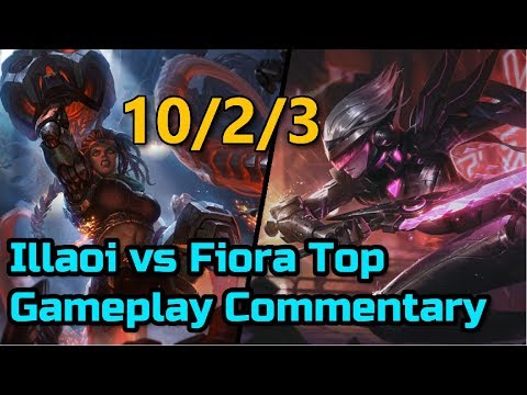 Illaoi vs Fiora Top gameplay/Commentary(Biggest fiora Counter)Rank 1 Illaoi World