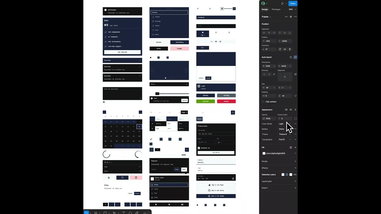 Frames X Mono UI kit for Figma #uidesign #designsystems