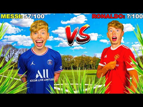 100 Schoten Als Messi Vs 100 Schoten Als Ronaldo!