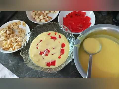 Fruit jelly custard