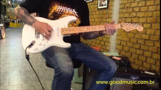 Video thumbnail for Fender Standard Stratocaster Arctic White - Valdevir - MG by Good Music Instrumentos Musicais