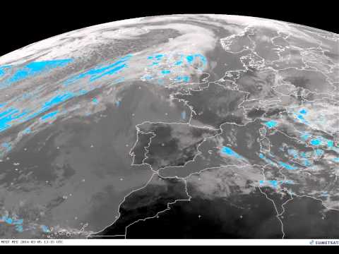 Europe percipation/clouds timelapse 05-03-2014