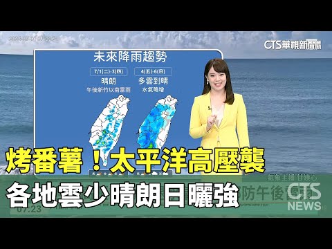 烤番薯！　太平洋高壓襲　各地雲少晴朗日曬強