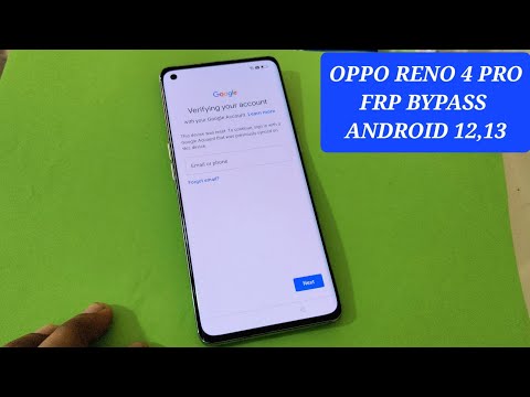 Oppo Reno 4 Pro FRP Unlock Android 12,13 | Oppo Reno 4 Pro frp bypass