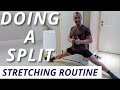 Stretching routine with professional basketball coach for a split!
