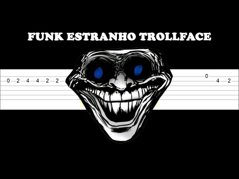 FUNK ESTRANHO TROLLFACE MEME (Easy Guitar Tabs Tutorial)