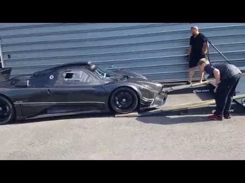 Pagani Zonda R being unloaded in Woodbridge/Vaughan Ontario