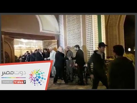 مصطفى شعبان وهاني رمزي وكرارة فى عزاء والدة مصطفي خاطر