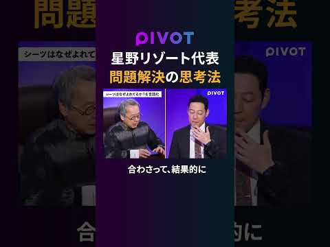 グローバルビジネス学科 【保存版】誰でもできる「問題解決の思考法」一流がやってる考え方の整理術 #星野リゾート #東野幸治 #ビジネス #経営  #pivot #ピボット