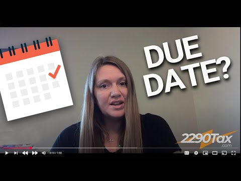 When is the Form 2290 Tax Due Date?