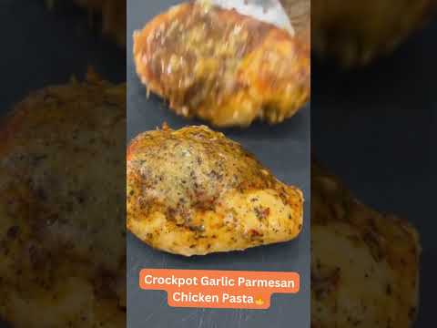 Crockpot Garlic Parmesan Chicken Pasta🔥 #dinner #foodie #food #coockingvideo #cooking