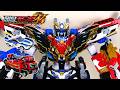 Two Robots Combine To Form A Large Robot GRANDBLUELEON Metal Cardbot W 그랑블루레온