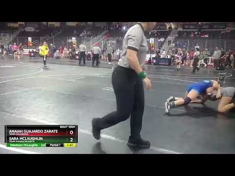 112 Lbs Champ. Round 1 - Anaiah Guajardo Zarate, Team Colorado Vs Sara McLaughlin, Team Massachuss