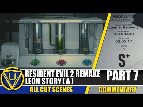 RESIDENT EVIL 2 REMAKE Walkthrough Part 7 - LEON STORY S+ RANK