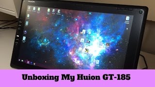 UNBOXING MY HUION GT-185 TABLET - VLOG