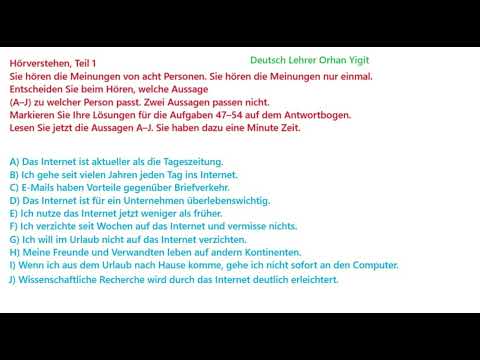 #internet -Telc C1 - Hörverstehen Teil 1-  Mit Lösungen-izleme amaçlıdır- kopyalanamaz
