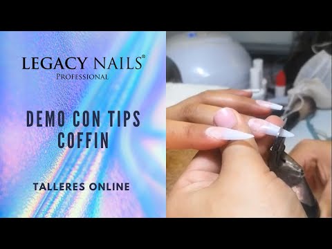 DEMO  CON TIPS COFFIN │ TALLER DE UÑAS │ LEGACY NAILS
