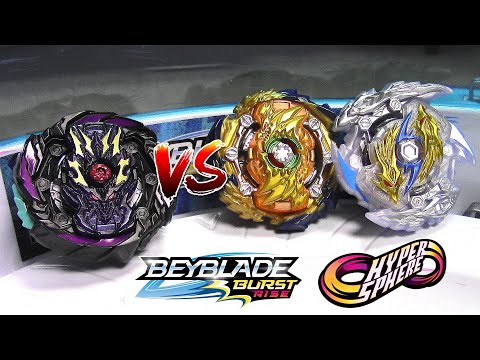 HYPERSPHERE BATTLE: DUSK BALKESH vs ZONE LUINOR & WIZARD FAFNIR! Beyblade Burst Rise