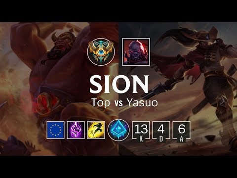 Sion Top vs Yasuo - EUW Challenger Patch 8.21