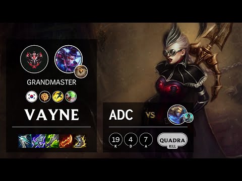 Vayne ADC vs Ezreal - KR Grandmaster Patch 10.23