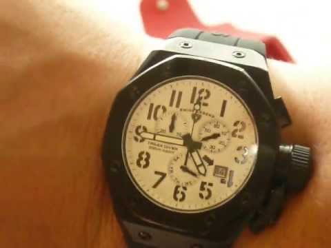 SWISS LEGEND Trimix Diver Chronograph White Dial Black Silicone