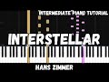 Hans Zimmer - Interstellar Main Theme (Intermediate Piano Tutorial)