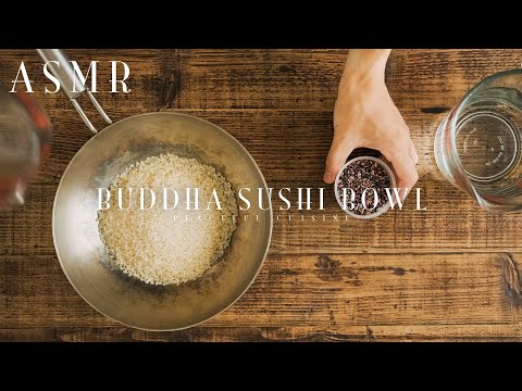 [ASMR] How to make Buddha Sushi Bowl with Orange Sesame Sauce