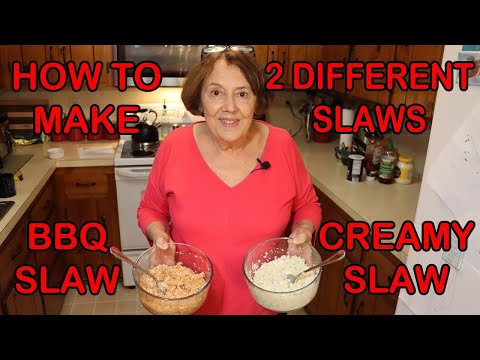 How to make coleslaw and BBQ slaw