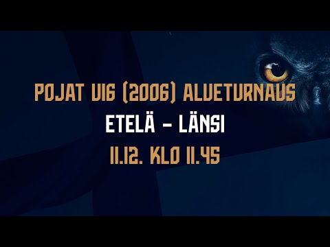 Pojat U16 (2006) alueturnaus | Etelä – Länsi | 11.12. klo 11:45