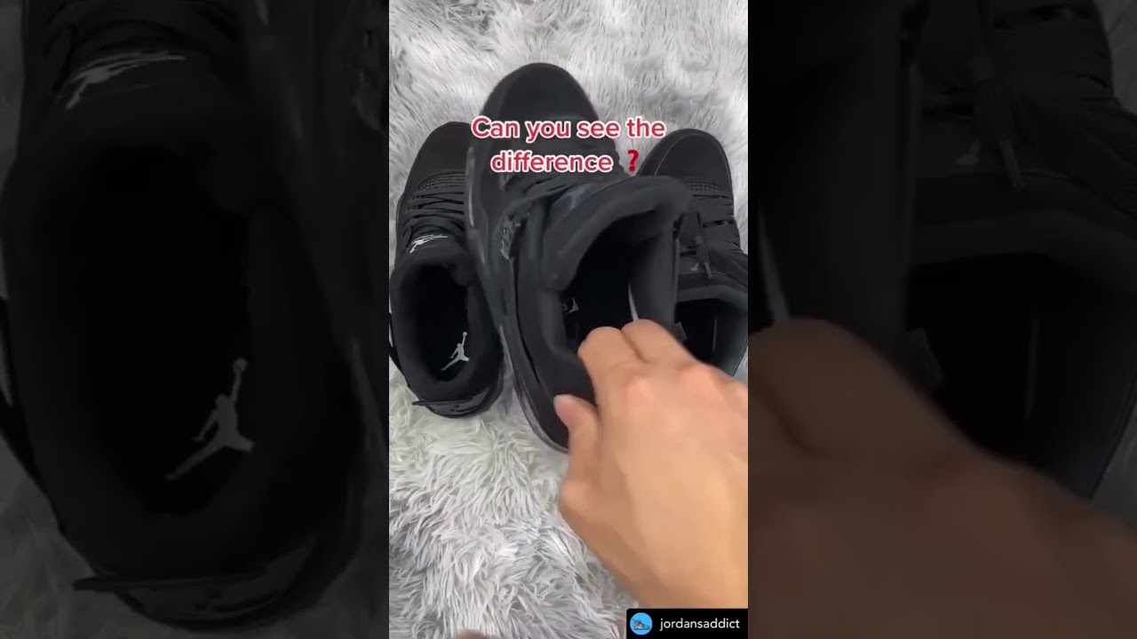 Watch Air Jordan 4 Black Cat FAKE VS REAL Now Air Jordan 4 Black Cat FAKE VS REAL