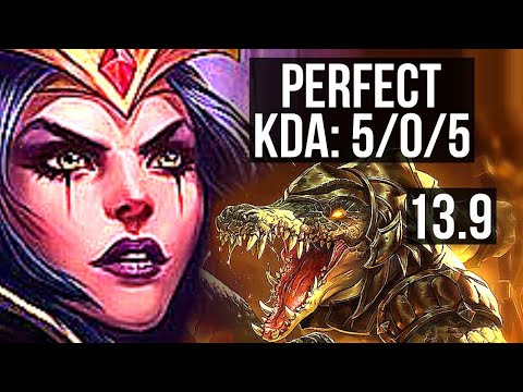 LEBLANC vs RENEKTON (MID) | 5/0/5, 69% winrate | KR Grandmaster | 13.9