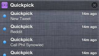 Quickpick: Custom Shortcuts for Notification Center