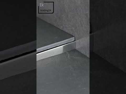 Dusch-, Keil-Profil Gefälleprofil begehbare Dusche gebürstet 10mm - EDEL-X-DP-10