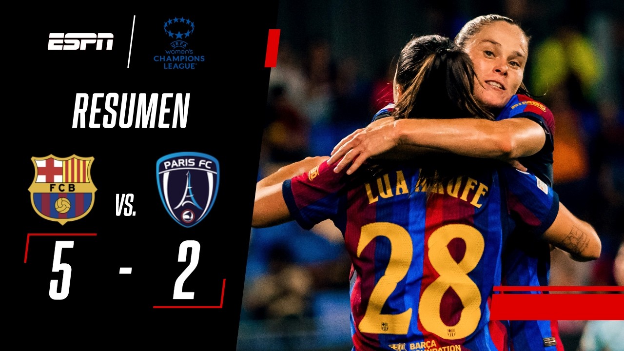 DOBLETE DE PAJOR EN LA GOLEADA DEL BARCELONA POR LA CHAMPIONS | Barcelona 5-2 Paris FC | RESUMEN