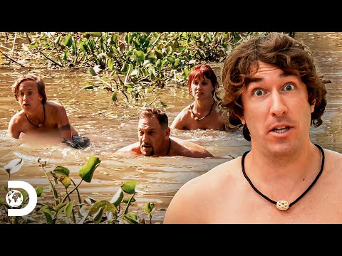 Veteranos começam desafio de 60 dias nos pântanos | Largados e Pelados: A Tribo | Discovery Brasil