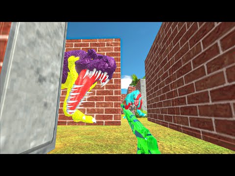 ⚡FPS MISSION: FIND THE EXIT IN DINOSAURS IMPOSSIBLE LABYRINTH⚡-Animal Revolt Battle Simulator