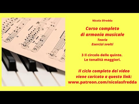 Corso completo di armonia musicale. Video 3 Il circolo delle quinte  Le tonalità maggiori