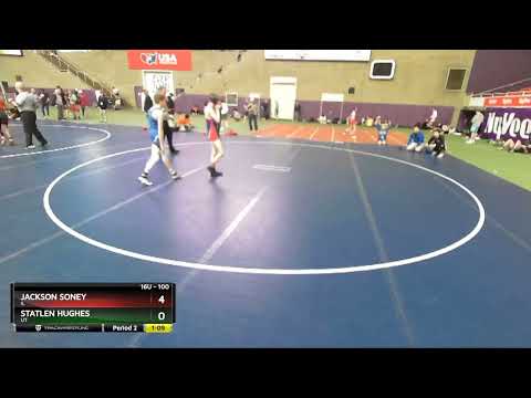 100 Lbs Champ. Round 1 - Statlen Hughes, UT Vs Jackson Soney, IL Fe68
