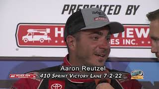 Knoxville Raceway 410 Victory Lane / Aaron Reutzel / July 2, 2022